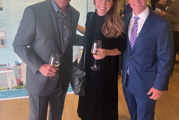 Stephanie Beaumont with Rick Fedrizzi of IWBI and Jason Hartke of the Global Commission on Healthy Indoor Air at the framework launch in New York City.